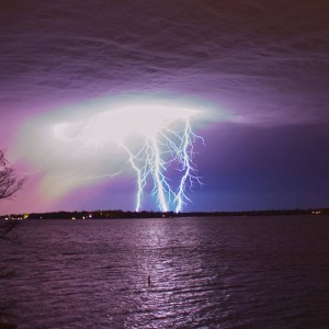 Lightning on Cross Lake from Shreveport News