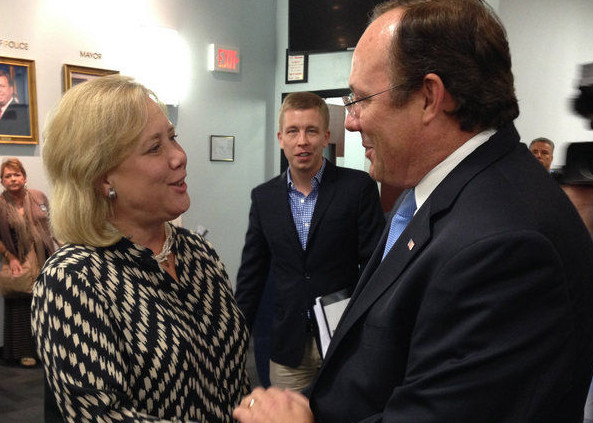 Sen. Mary Landrieu and Republican challenger Rob Maness. Photo via Cole Avery, NOLA.com | The Times-Picayune