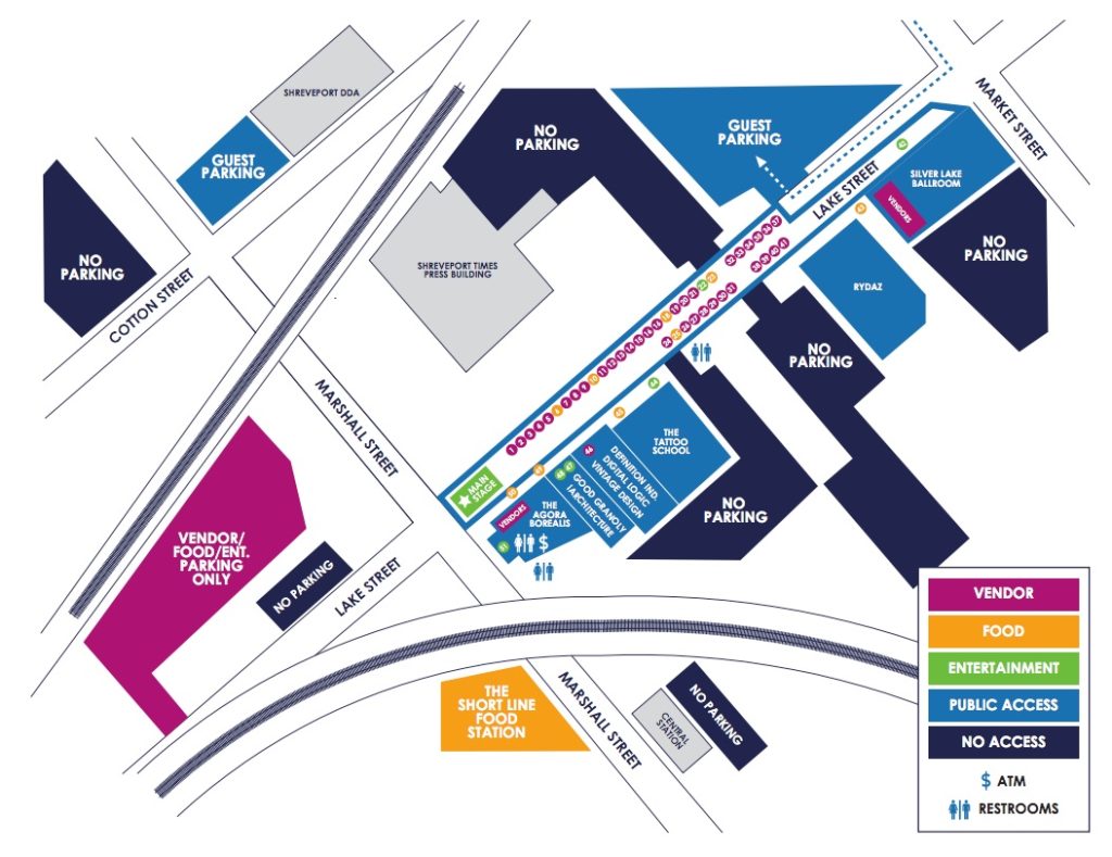 cirque du lake 2017 shreveport event map